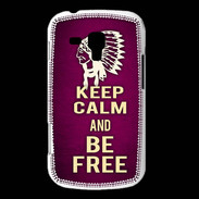 Coque Samsung Galaxy Trend Keep Calm and Be Free Rose