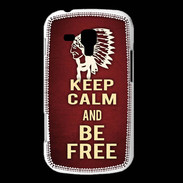 Coque Samsung Galaxy Trend Keep Calm and Be Free Rouge
