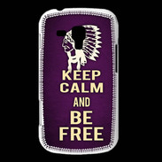 Coque Samsung Galaxy Trend Keep Calm and Be Free Violet