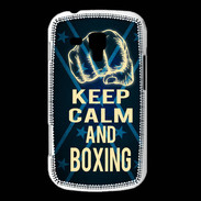 Coque Samsung Galaxy Trend Keep Calm and Boxing Bleu