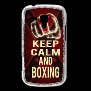 Coque Samsung Galaxy Trend Keep Calm and Boxing Rouge