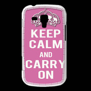 Coque Samsung Galaxy Trend Keep Calm and Carry on Rose