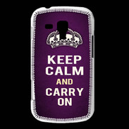 Coque Samsung Galaxy Trend Keep Calm and Carry on Violet
