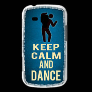 Coque Samsung Galaxy Trend Keep Calm and Dance Bleu
