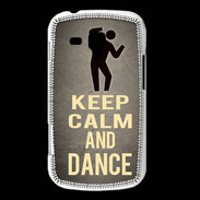 Coque Samsung Galaxy Trend Keep Calm and Dance Gris