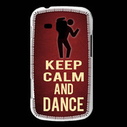 Coque Samsung Galaxy Trend Keep Calm and Dance Rouge