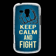 Coque Samsung Galaxy Trend Keep Calm and Fight Bleu
