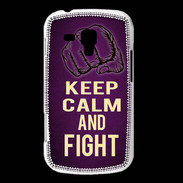 Coque Samsung Galaxy Trend Keep Calm and Fight Violet