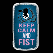 Coque Samsung Galaxy Trend Keep Calm and Fist BLeu