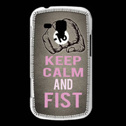 Coque Samsung Galaxy Trend Keep Calm and Fist Gris