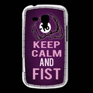 Coque Samsung Galaxy Trend Keep Calm and Fist Violet