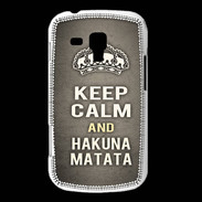 Coque Samsung Galaxy Trend Keep Calm and Hakuna Matata Gris
