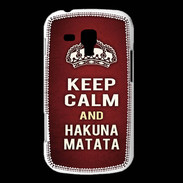 Coque Samsung Galaxy Trend Keep Calm and Hakuna Matata Rouge