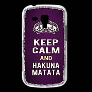 Coque Samsung Galaxy Trend Keep Calm and Hakuna Matata Violet