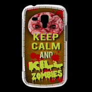 Coque Samsung Galaxy Trend Keep Calm and Kill Zombies Orange