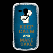 Coque Samsung Galaxy Trend Keep Calm and Make cake Bleu