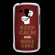 Coque Samsung Galaxy Trend Keep Calm and Make cake Rouge