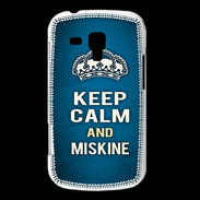 Coque Samsung Galaxy Trend Keep Calm and Miskine Bleu