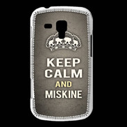 Coque Samsung Galaxy Trend Keep Calm and Miskine Gris
