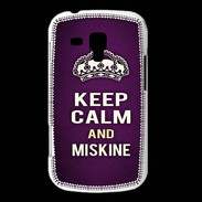 Coque Samsung Galaxy Trend Keep Calm and Miskine Violet