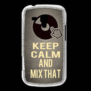 Coque Samsung Galaxy Trend Keep calm and Mix That Gris