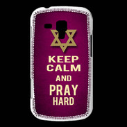 Coque Samsung Galaxy Trend Keep Calm and Pray jewish Rose