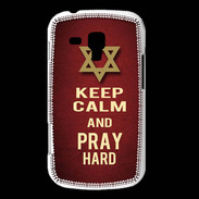 Coque Samsung Galaxy Trend Keep Calm and Pray jewish Rouge