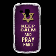 Coque Samsung Galaxy Trend Keep Calm and Pray jewish Violet
