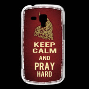 Coque Samsung Galaxy Trend Keep Calm and Pray Muslim Rouge