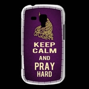 Coque Samsung Galaxy Trend Keep Calm and Pray Muslim Violet