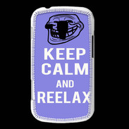 Coque Samsung Galaxy Trend Keep Calm and Be Reelax Bleu