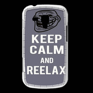Coque Samsung Galaxy Trend Keep Calm and Reelax Gris