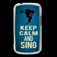 Coque Samsung Galaxy Trend Keep Calm and Sing Bleu