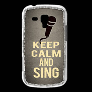 Coque Samsung Galaxy Trend Keep Calm and Sing Gris