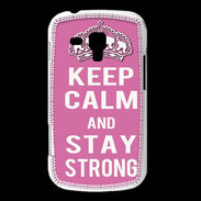 Coque Samsung Galaxy Trend Keep Calm and Stay strong Rose