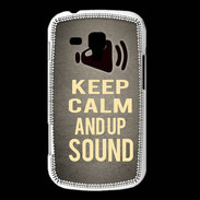Coque Samsung Galaxy Trend Keep Calm and Up Sound Gris
