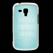 Coque Samsung Galaxy Trend Boulot Apéro Dodo Turquoise ZG