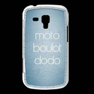 Coque Samsung Galaxy Trend Moto Boulot Dodo Bleu ZG