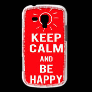 Coque Samsung Galaxy Trend Keep calm Be Crazy Rouge