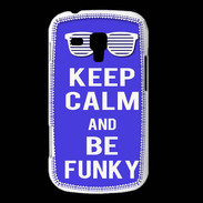 Coque Samsung Galaxy Trend Keep Calm Funky Bleu