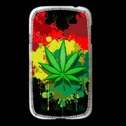 Coque Samsung Galaxy Grand Feuille de cannabis et cœur Rasta