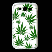 Coque Samsung Galaxy Grand Feuille de cannabis sur fond blanc