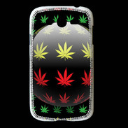 Coque Samsung Galaxy Grand Effet cannabis sur fond noir