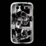 Coque Samsung Galaxy Grand Pompiers en noir et blanc