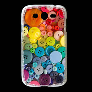 Coque Samsung Galaxy Grand Arc en ciel de boutons de couture