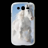 Coque Samsung Galaxy Grand Cheval blanc dans la neige 2