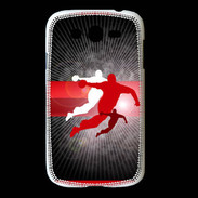 Coque Samsung Galaxy Grand Illustration Handball en noir et rouge