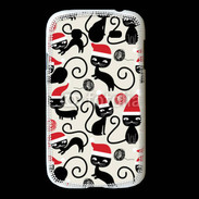 Coque Samsung Galaxy Grand Fond chat noir Noël