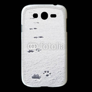 Coque Samsung Galaxy Grand Traces de pas d'animal dans la neige