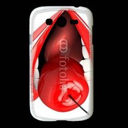 Coque Samsung Galaxy Grand Cerise et bouche 2